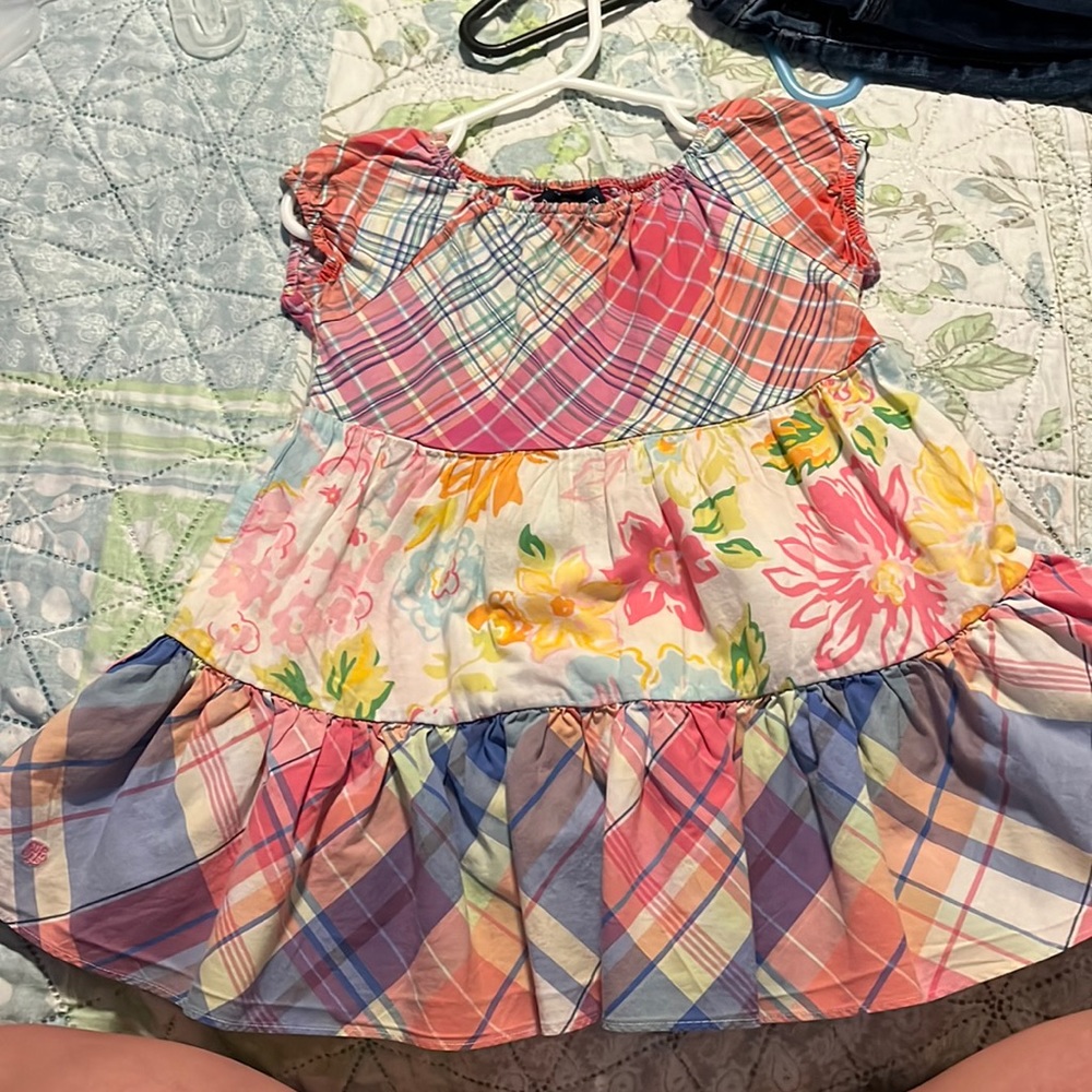 Floral and plaid print
